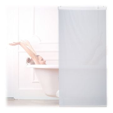 Northix Vodoodbojna rolo zavjesa za kupaonicu prozirno bijela PVC