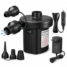 HOME & MARKER® Električna zračna pumpa za napuhavanje madraca i bazena, 12V auto adapter | ELECTRICPUMP