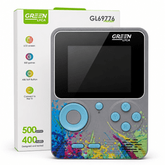 Green Lyca GameBOX 500v1 Igraća konzola – 500 ugrađenih retro igara – Siva