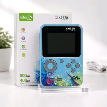 Green Lyca GameBOX 500v1 Igraća konzola – 500 ugrađenih retro igara – Plava