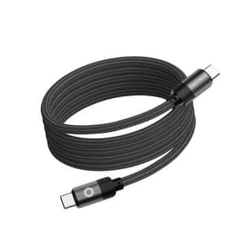 Mobile-origin podatkovni kabel, magnetski, USB-C na USB-C, 60 W, 1 m (MC2-USBC-1M-BLK)