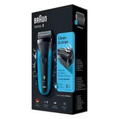 Braun Series 3 310S električni brijač za mokro i suho brijanje, plavi