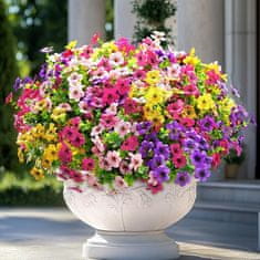HOME & MARKER® Umjetno cvijeće i zelenilo 6 kom, UV i vodootporno, realističan izgled, dekoracija za vrt, balkon i interijer | ARTIFLOWERS