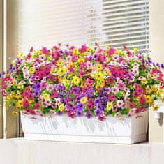 HOME & MARKER® Umjetno cvijeće i zelenilo 6 kom, UV i vodootporno, realističan izgled, dekoracija za vrt, balkon i interijer | ARTIFLOWERS