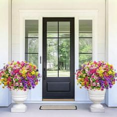 HOME & MARKER® Umjetno cvijeće i zelenilo 6 kom, UV i vodootporno, realističan izgled, dekoracija za vrt, balkon i interijer | ARTIFLOWERS