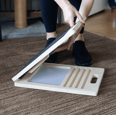 SOLFIT® Drvena nagibna daska za istezanje listova i gležnjeva, 5 razina nagiba, sklopiva do 120 kg | FLEXBOARD