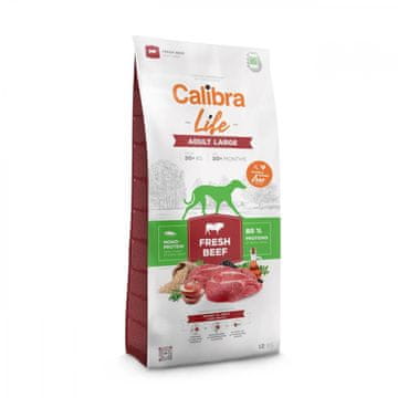 Calibra DOG life suha hrana za pse za odrasle velike pse s svježom govedinom 12 kg