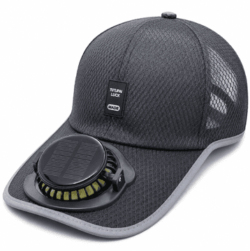 VIVVA® Kapa s ventilatorom na solarni pogon, USB punjenje, podesiva brzina puhanja, odvojivi ventilator | SOLCAP