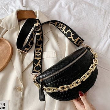 Dollcini Ženska crossbody torbica od umjetne kože crna