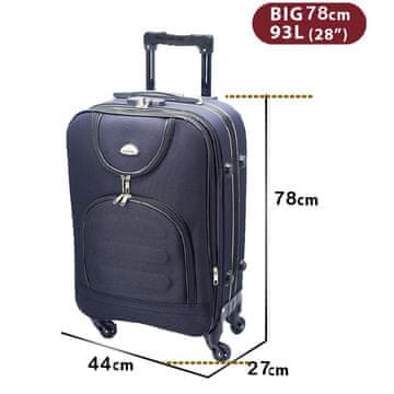 Dollcini Putni kofer od tekstila plavi 78 cm