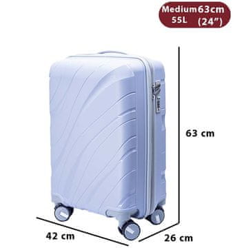 Dollcini Putni kofer plavi 63 x 26 x 42 cm