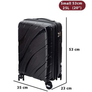 Dollcini Putni kofer crni 53 x 23 x 35 cm