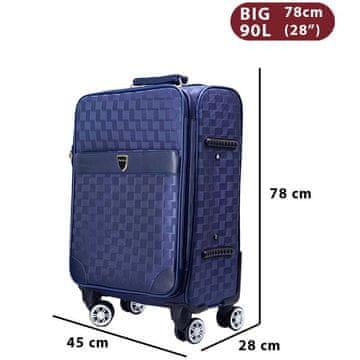 Dollcini Putni kofer od tekstila plavi 58 x 20 x 35 cm