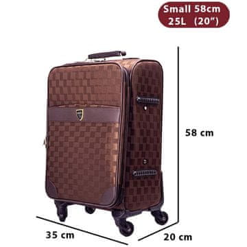 Dollcini Putni kofer od tekstila rjav 58 x 20 x 35 cm