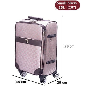 Dollcini Putni kofer od tekstila zlat 58 x 20 x 35 cm