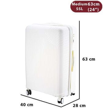 Dollcini Putni kofer bel 65 x 28 x 40 cm