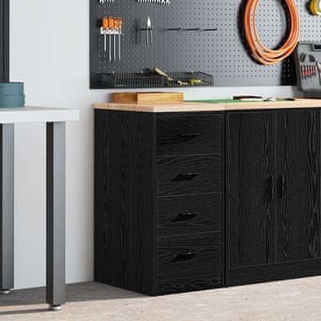 Vidaxl Ormar za garažu crni 40x51x85 cm