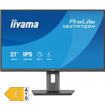iiyama ProLite XB2797QSN-B1 68,5cm (27") QHD IPS 75Hz HDMI/DP/USB-C/RJ-45 zvučnici monitor