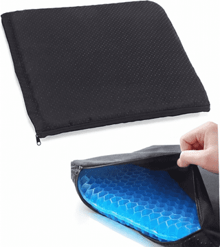 Nikcorp Ortopedski gel jastuk plava podloga za hlađenje saće 30 x 35 cm elastčni polimerni gel za uredsku stolicu auto autosjedalicu invalidska kolica sjedanje bez pritiska