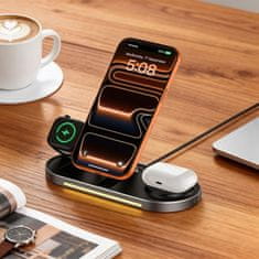 Tech-protect A51 3u1 MagSafe bežični punjač za mobitel / Apple Watch / AirPods 25W, crni