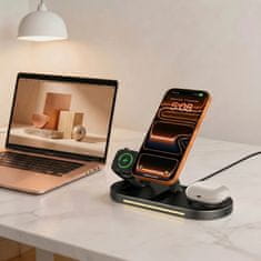 Tech-protect A51 3u1 MagSafe bežični punjač za mobitel / Apple Watch / AirPods 25W, crni