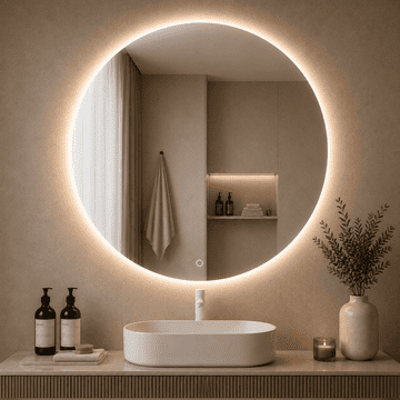 S6 Steklarstvo Šest LED ogledalo S616A, fi 90cm, ambijentalna rasvjeta