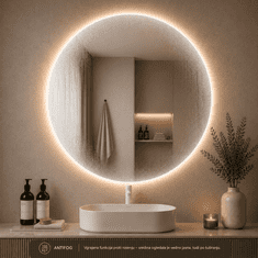 S6 Steklarstvo Šest LED ogledalo S616A, fi 90cm, ambijentalna rasvjeta