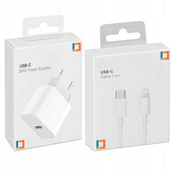 CO2 BRZI PUNJAČ CUBE USB-C 20W USB TIP C + LIGHTNING KABEL ZA IPHONE 3M
