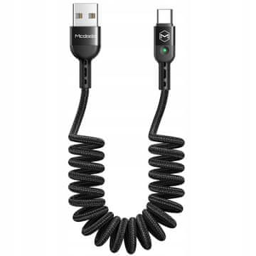 Mcdodo Mcdodo Usb-C Kabel S Opružnom Svijačicom Za Brzo Punjenje Usb Tipa C Led 2M
