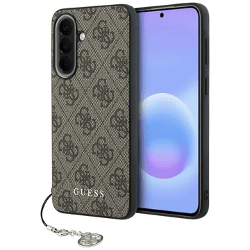 Guess GUHCSA37GF4GBR silikonska maskica z obeskom za Samsung Galaxy A37 - smeđa