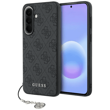 Guess GUHCSA37GF4GGR silikonska maskica z obeskom za Samsung Galaxy A37 - crn