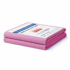 Prześcieradło bawełniane bez gumki 140x200 noris roze