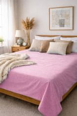 Prześcieradło bawełniane bez gumki 140x200 noris roze