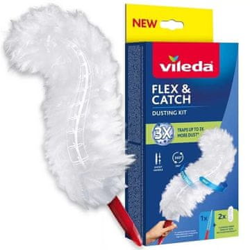 Vileda Vileda Flex&Catch metlica za smeće s kratkom drškom + 2 uloška