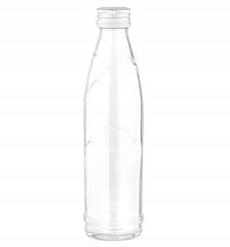 Altom Dekorativna staklena boca za sok s navojnim čepom, prozirna, mala, 200 ml, 1 kom. Vandenu