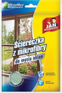 Jan Niezbędny krpa od mikrovlakana za čišćenje prozora 40x40 cm bez tragova 1 kom