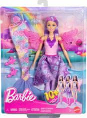Barbie 3 u 1 Čarobna vilinska princeza sirena lutka JCP74