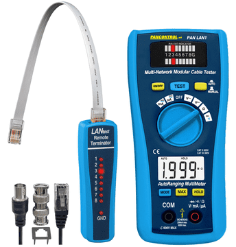 Pancontrol Tester kabela LAN RJ45, RJ11, BNC + digitalni multimetar 300V CAT III s automatizmom PANCONTROL