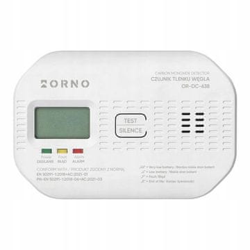 Orno Detektor ugljičnog monoksida s LCD zaslonom i elektrokemijskim senzorom na baterije
