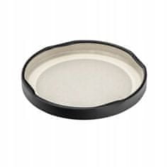 Altom Set od 10 mat crnih poklopaca za staklenke s 4 omče promjera 66 mm