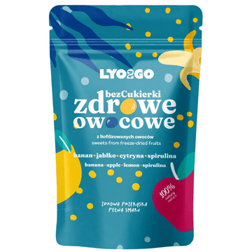 Bezšećerne zdrave voćne bombone – plave, 20 g