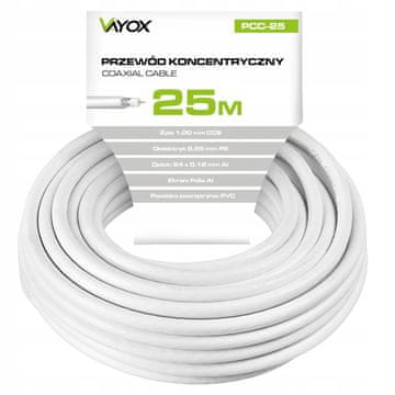 Bodex Koaksijalni antenski kabel 25 m RG6 75 Ohm TV SAT LTE UV otporan