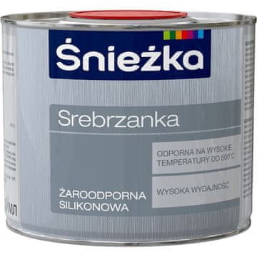 Śnieżka Srebrna silikonska boja za metal, otporna na toplinu, 0,5L