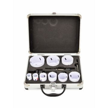 AWTOOLS SET BIMETALNIH PILA ZA RUPE U METALNOJ KUTIJI 8 DIJELOVA 22-64 mm CRNA LINIJA