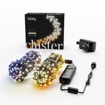 Twinkly cluster 400 led aww crna žica utikač f (eu tip) 6 m