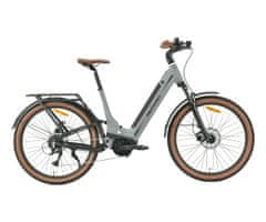 MS ENERGY Mokosha električni bicikl, 69,85 cm, 250 W, do 120 km, sivi