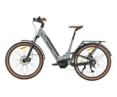 MS ENERGY Mokosha električni bicikl, 69,85 cm, 250 W, do 120 km, sivi
