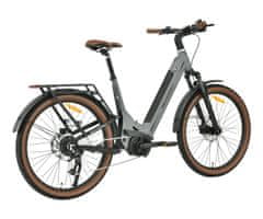 MS ENERGY Mokosha električni bicikl, 69,85 cm, 250 W, do 120 km, sivi