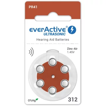 everActive baterije za slušni aparat 312 6/1 (10 kos.)