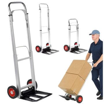 Sklopiva aluminijska skladišna transportna kolica 90 kg